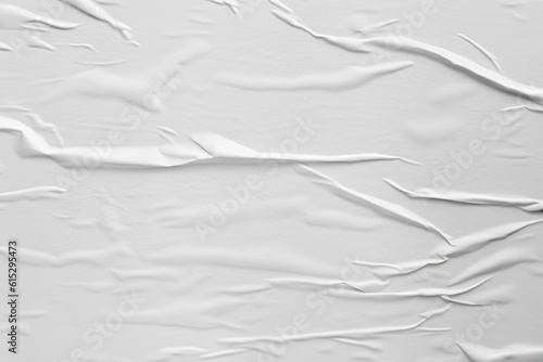 Photo white crumpled paper texture