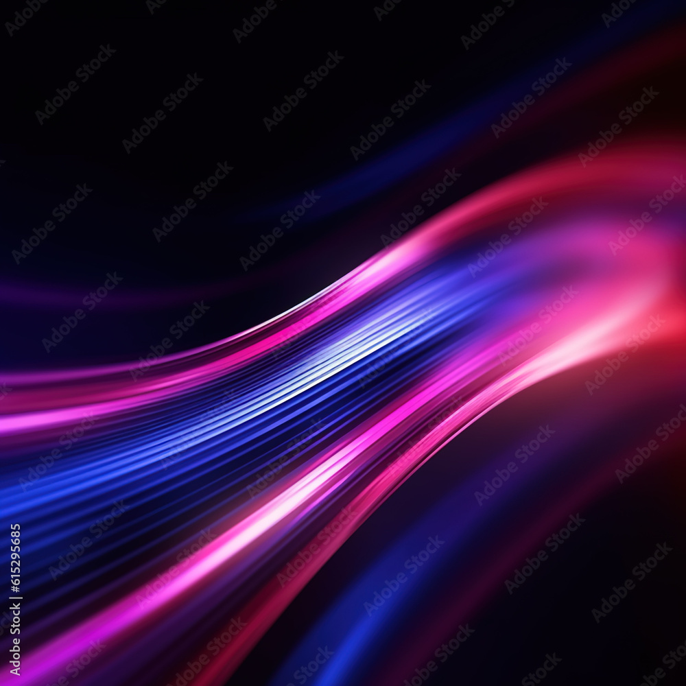 abstract background with smooth wavy lines in dark background, created with generative AI technology. abstract background with smooth wavy lines in dark background, created with generative AI technology.