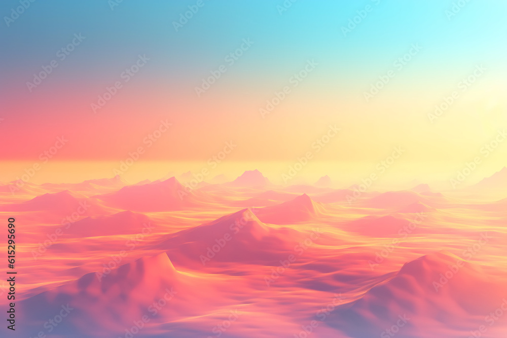 abstract background with smooth colorful lines. like mountain and cloud, created with generative AI technology.