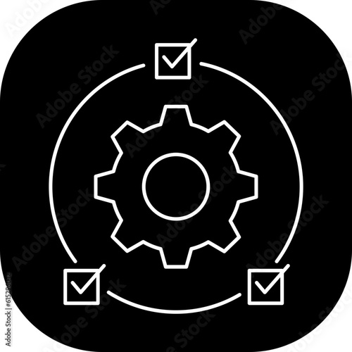 Agile business and finance icon with black filled outline style. engineering, chart, developing, meeting, presentation, integration, organization. Vector Illustration