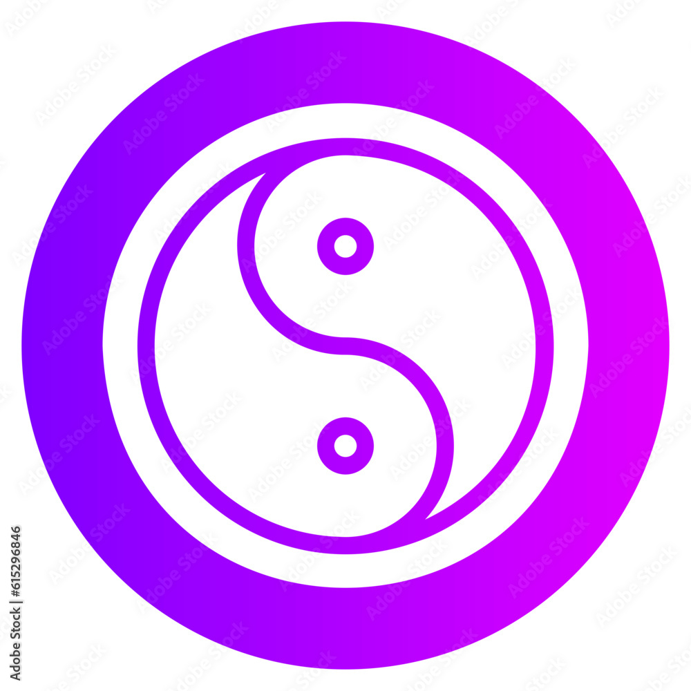 yin yang gradient icon yin yang gradient icon