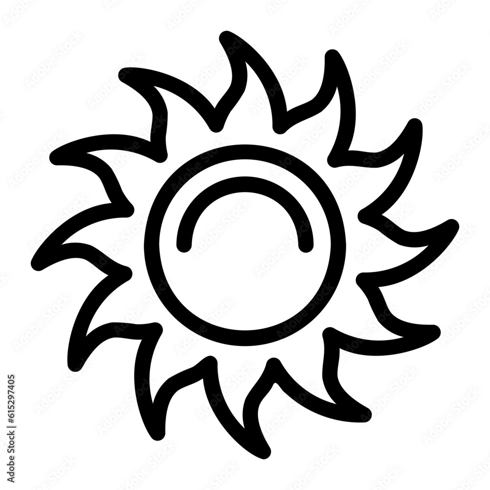 sun line icon sun line icon