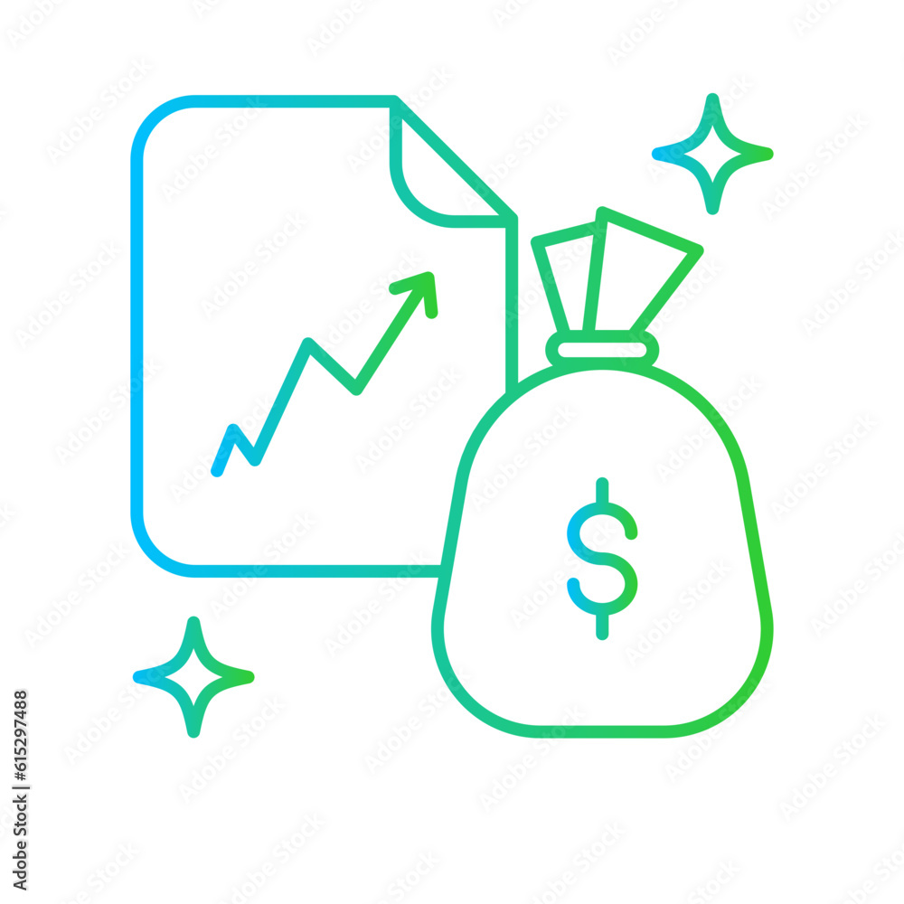 Business success business and finance icon with blue and green gradient outline style. career, leadership, together, young, men, online, data. Vector Illustration Business success business and finance icon with blue and green gradient outline style. career, leadership, together, young, men, online, data. Vector Illustration