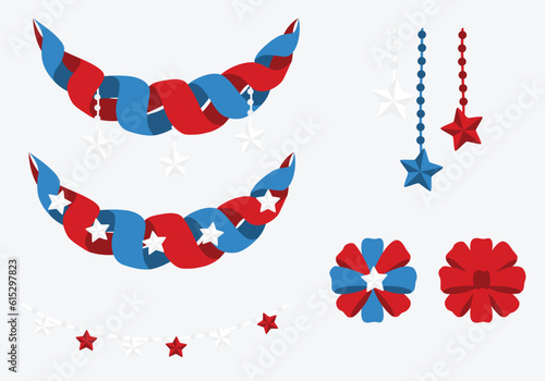 Fourth of July decoration bunting 