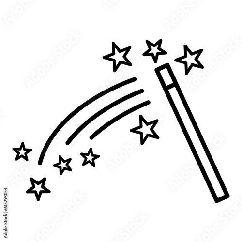 magic wand icon vector logo template