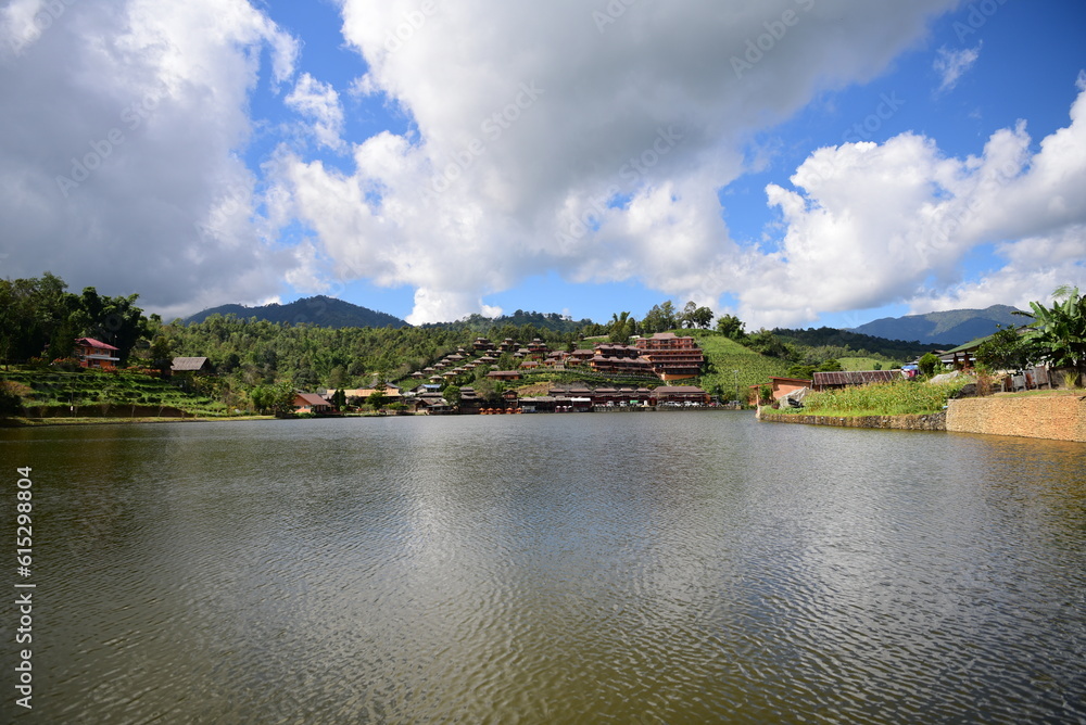 Rak Thai Village It is a tourist attraction of Mae Hong Son Province, Thailand. It is a village with a peaceful, beautiful atmosphere, situated on a hill and has a rafting basin.