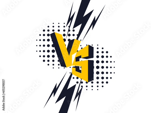 Versus banner. VS. Game battle on isolated white background. Vector illustration template, background, and poster.