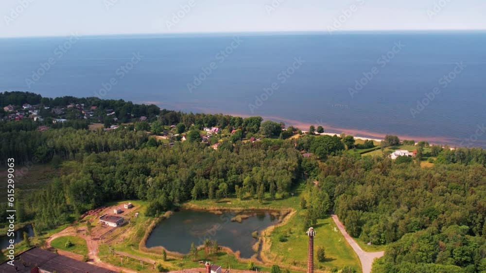 Small town Tuja by the sea. Old abandoned brick factory Small town Tuja by the sea. Old abandoned brick factory