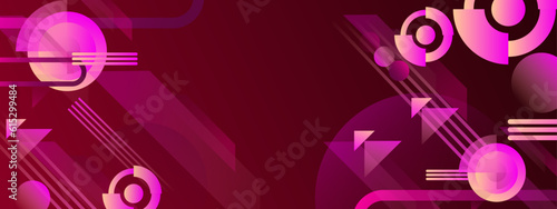 Vector shapes banner colorful colourful abstract geometric background