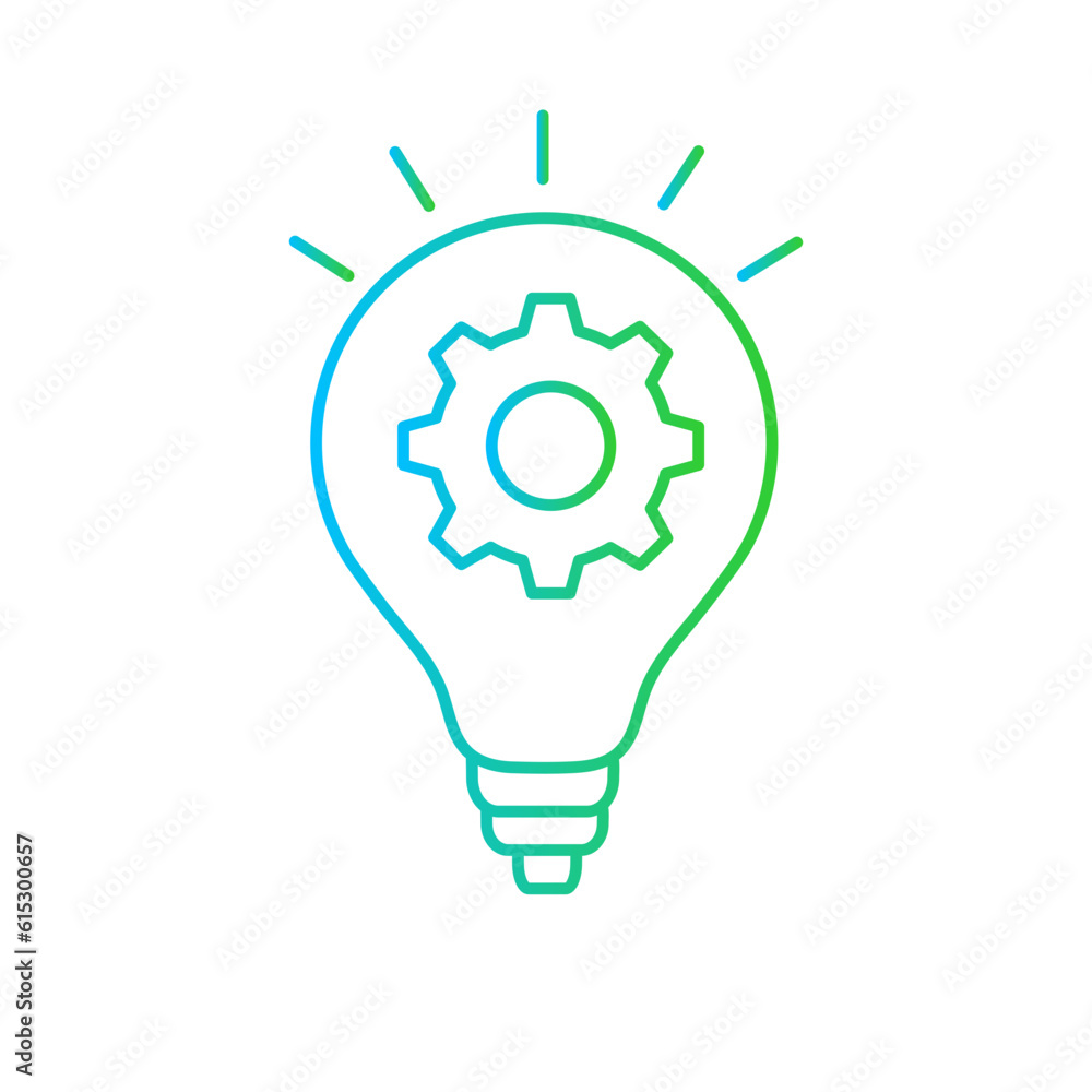 Project management business and finance icon with blue and green gradient outline style. list, technology, research, document, order, settings, marketing. Vector Illustration Project management business and finance icon with blue and green gradient outline style. list, technology, research, document, order, settings, marketing. Vector Illustration