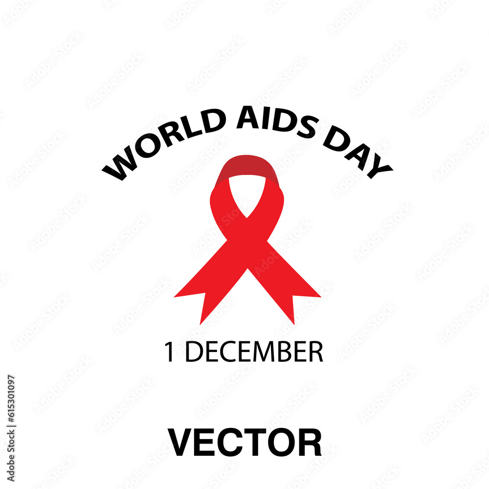 Aids Awareness Red Ribbon. World Aids Day concept. Vector EPS Illustration Aids Awareness Red Ribbon. World Aids Day concept. Vector EPS Illustration