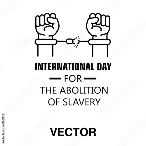 International Day for the Abolition of Slavery Banner Vector Illustration..eps