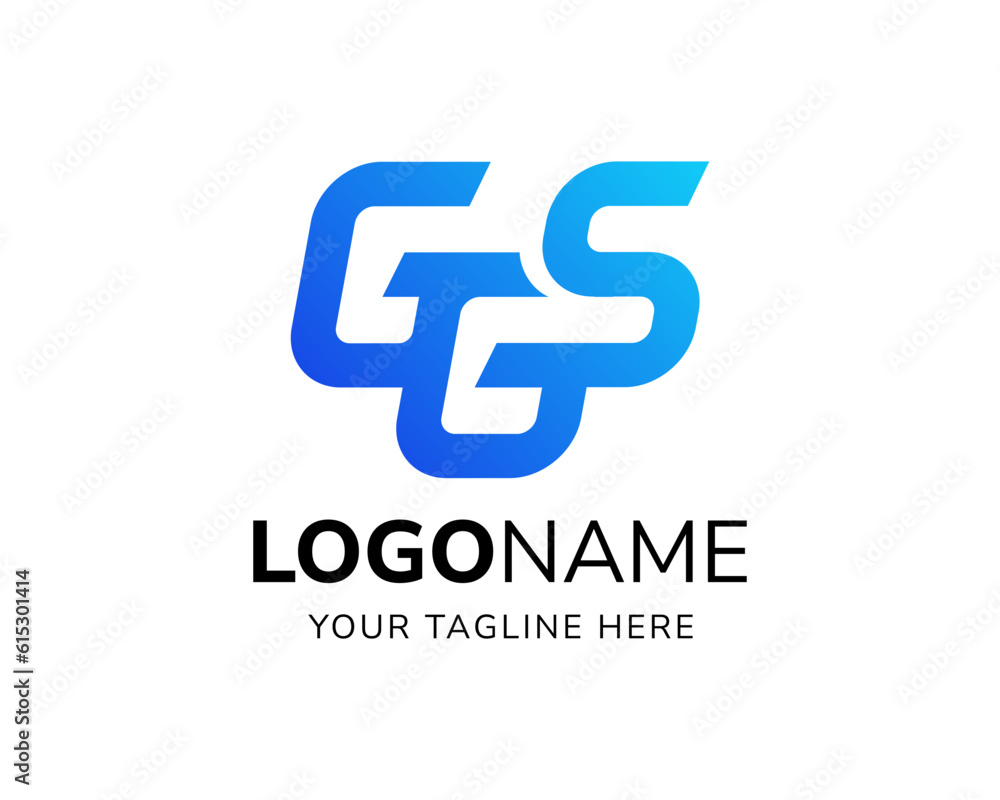 Vector abstract ggs letter logo. minimalist ggs monogram logo design template Vector abstract ggs letter logo. minimalist ggs monogram logo design template