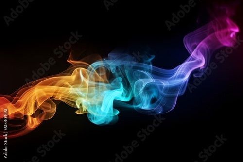 colorful smoke on black background