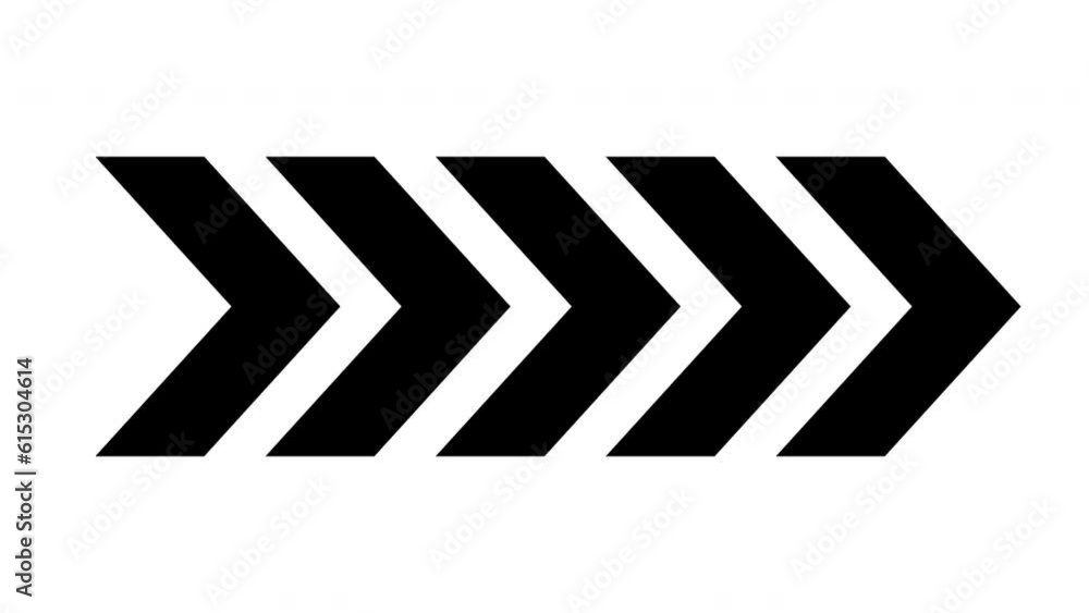 Blinking arrow navigation, black arrow on white background, seamless loop animation Blinking arrow navigation, black arrow on white background, seamless loop animation