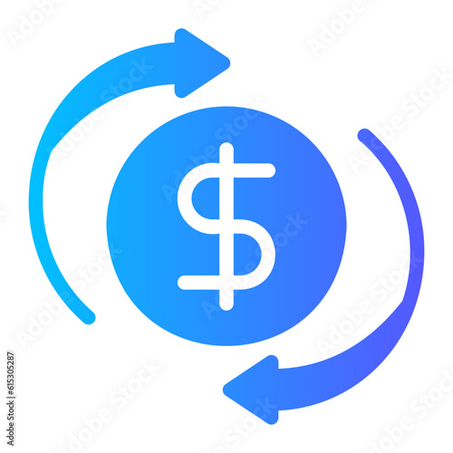 cash flow gradient icon