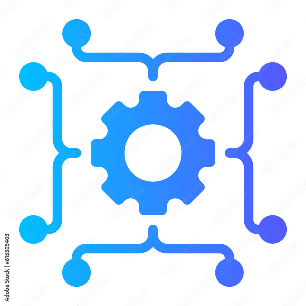 system integration gradient icon