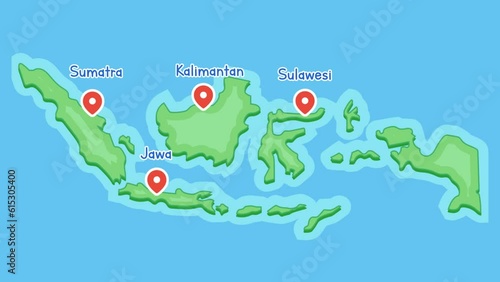 Map of Indonesia Animation photo