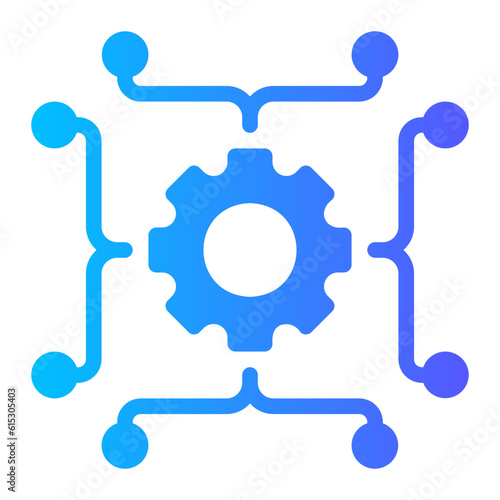 system integration gradient icon