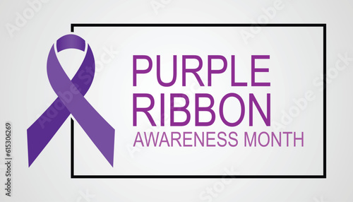 August is purple ribbon awareness month.banner, Holiday, poster, card and background design.
