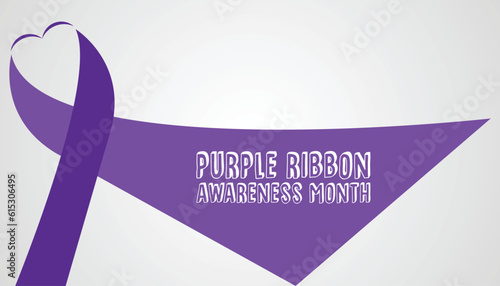 August is purple ribbon awareness month.banner, Holiday, poster, card and background design.