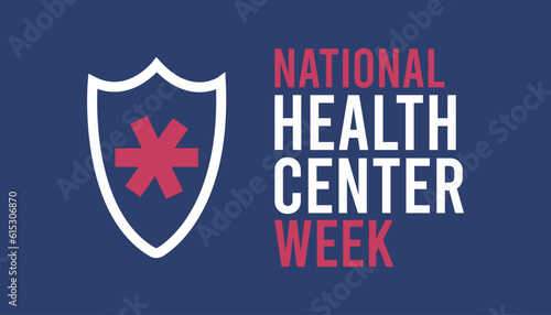 National health center week vector banner template observed on august. Health awareness vector.