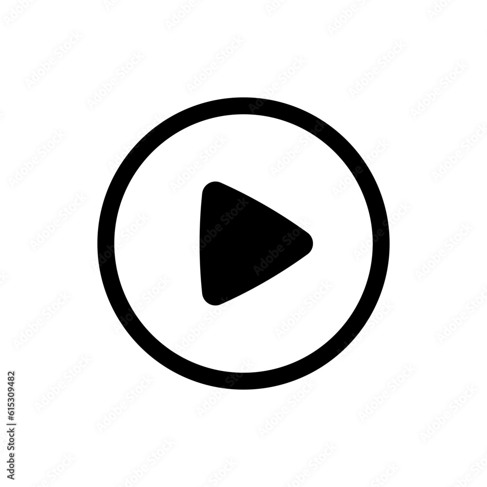 Play icon isolated on white background. Play icon isolated on white background.