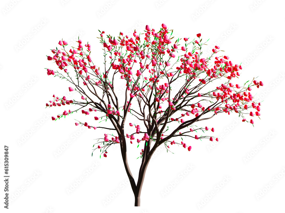 A love tree 3D illustration of love and valentine day isolated on white background. Clipping path. A love tree 3D illustration of love and valentine day isolated on white background. Clipping path.