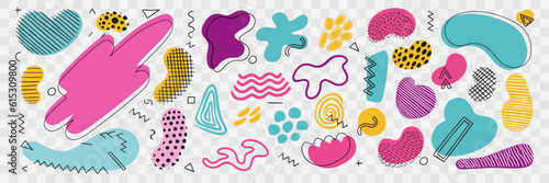 Abstract blotch shape. Liquid shape elements.liquid shadows random shapes. Organic amoeba blob shape abstract. Vector illustration