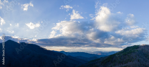 mountains and clouds