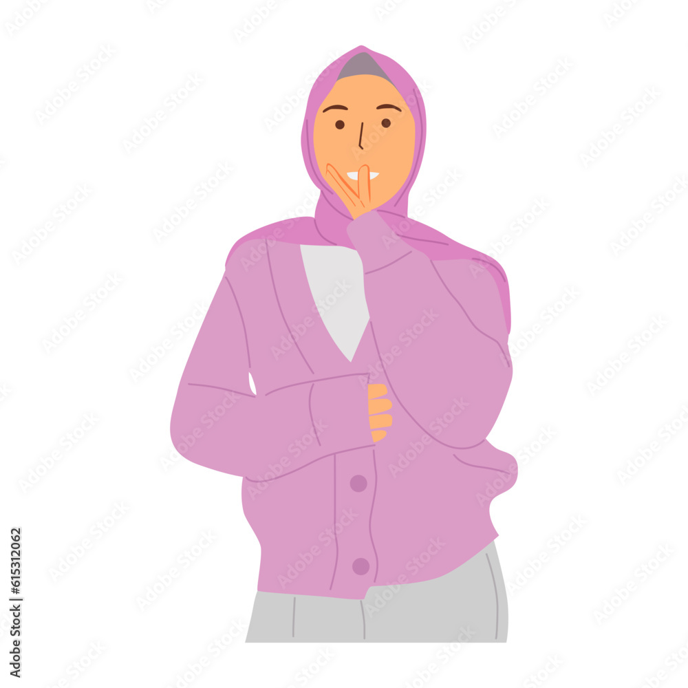 vector illustration of muslim woman wearing hijab vector illustration of muslim woman wearing hijab