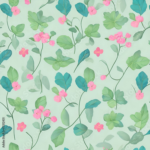 seamless pattern with pink flowers  plant  pink  rose  art  texture  