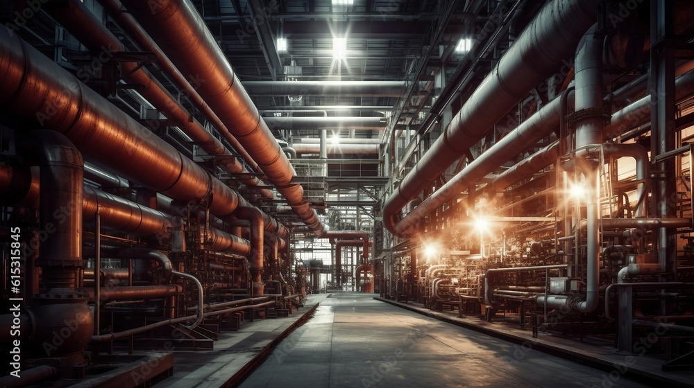 Abstract background of modern technological industrial plant with a lot of pipes Abstract background of modern technological industrial plant with a lot of pipes
