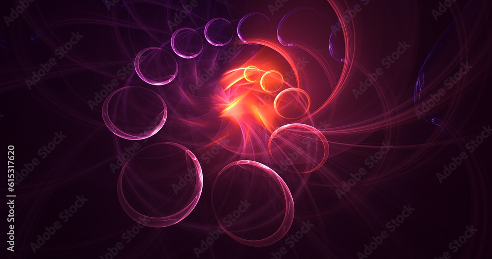 3D rendering abstract fractal light background