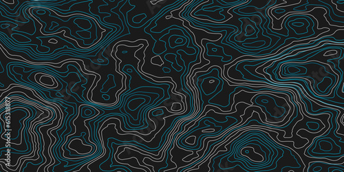 The stylized height of the topographic contour in lines and contours. Topographic patter line map background. silver line topography maount map contour background, geographic grid.