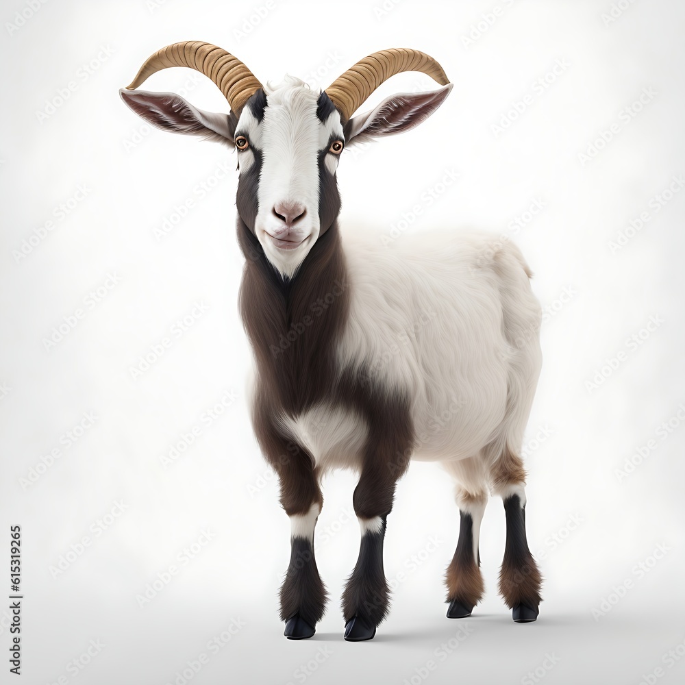 Obraz premium goat animal character on white background