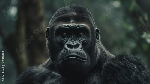 Portrait gorilla in the forest  © EmmaStock