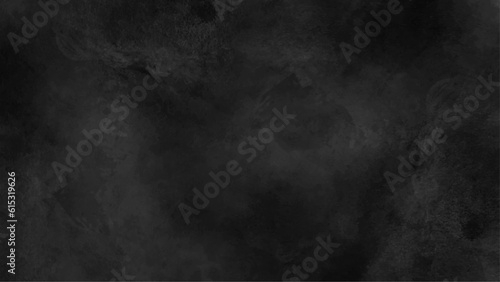 Elegant black background vector illustration with vintage distressed grunge texture and dark gray charcoal color paint, black stone or concrete wall, black banner. Trendy concept design
