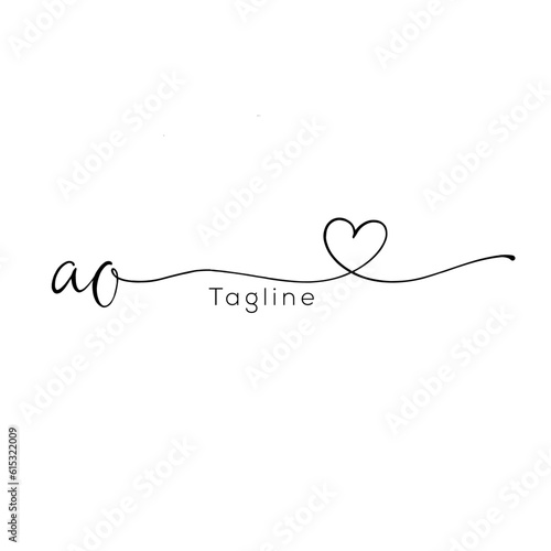  Initial wedding monogram logo template