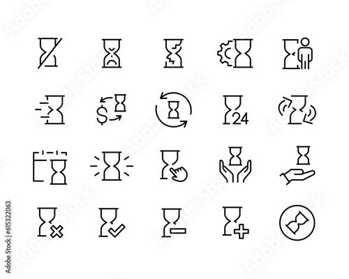 Sands of time, hourglass icon set Old sand clock icons. hourglass, timer sand, countdown sandglass