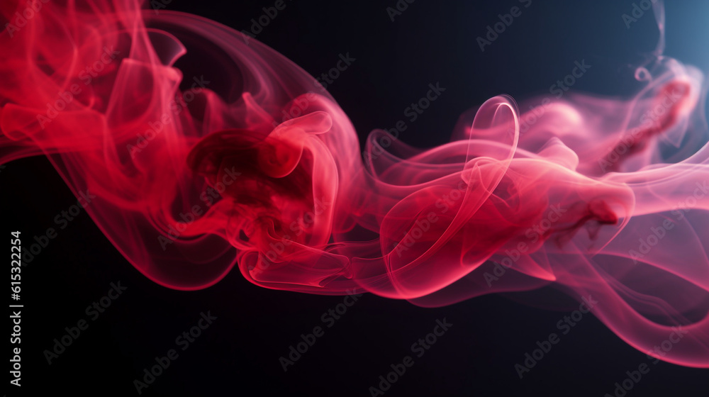 Beauty of a single line of red smoke gracefully snaking through the air, Generative AI Beauty of a single line of red smoke gracefully snaking through the air, Generative AI