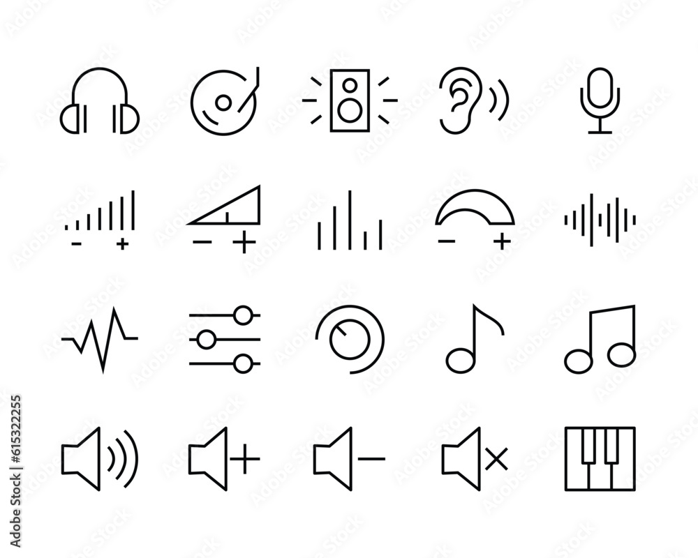 sound icons set megaphone loud speaker icon, Voice , Record. Sound