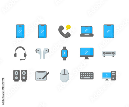 Gadgets and electronics icon pack