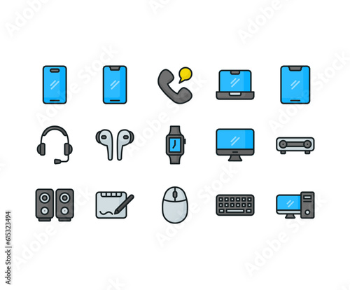Gadgets and electronics icon pack
