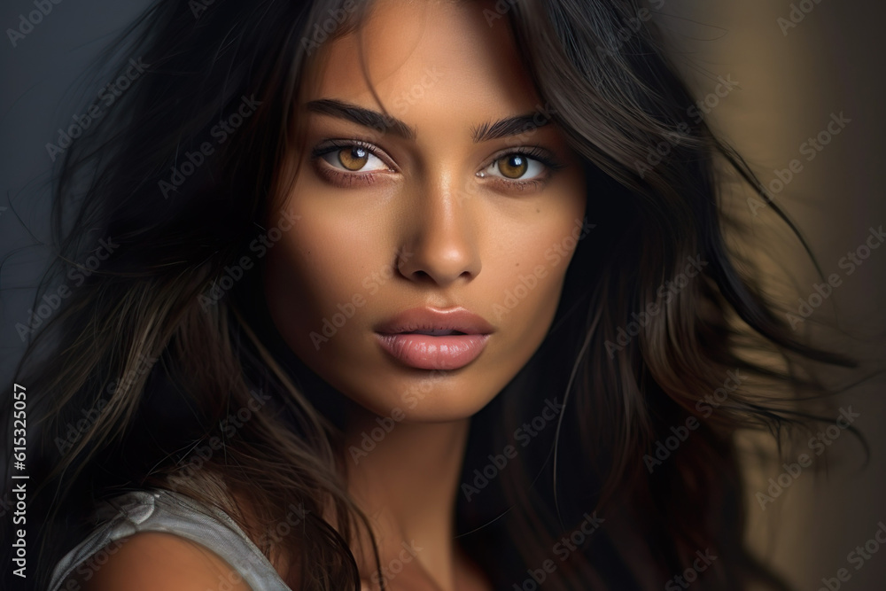Ai generated image of attractive brunette woman Ai generated image of attractive brunette woman