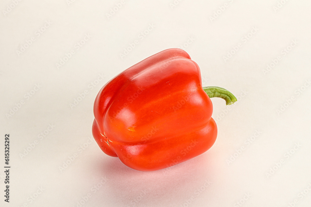 Ripe red Bulgarian bell pepper Ripe red Bulgarian bell pepper