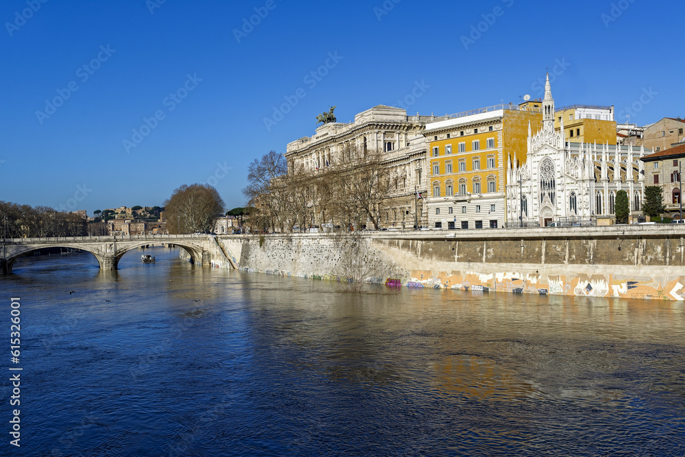 Les rives du Tibre à Rome