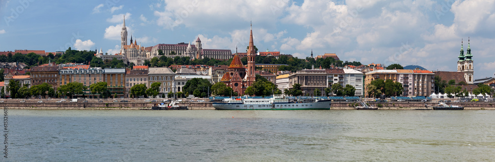 Panoramic view of Castle Hill in Budapest