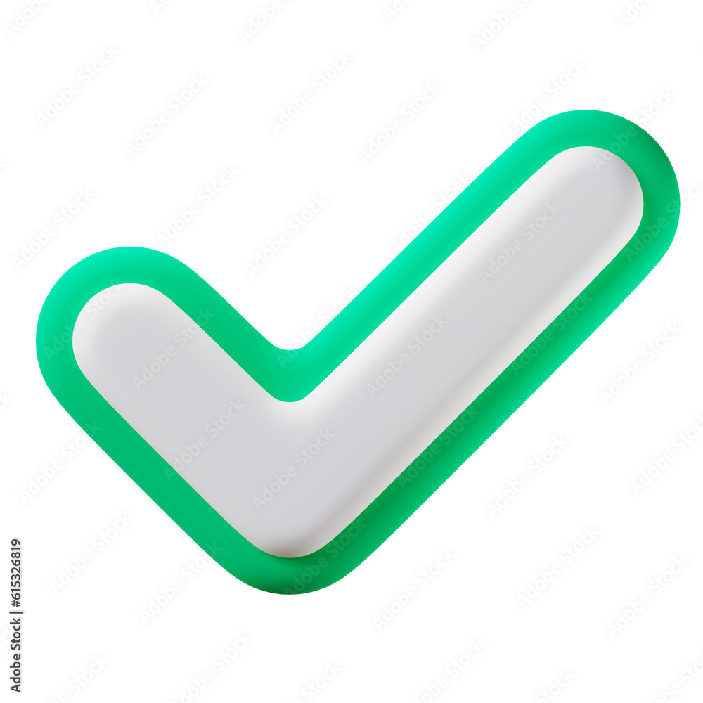 check mark 3d icon check mark 3d icon
