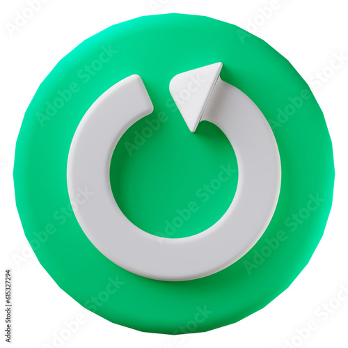 Tablou pe pânză restart 3d icon